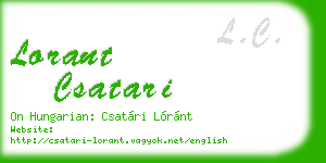 lorant csatari business card
