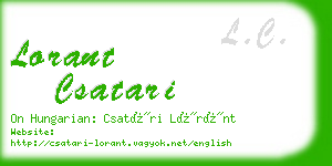 lorant csatari business card